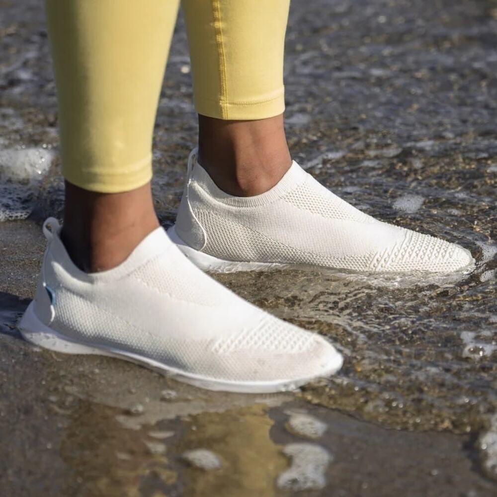 Vessi Everyday Move Slip-On Shoes Sneakers Waterproof Knit Breathable White 8